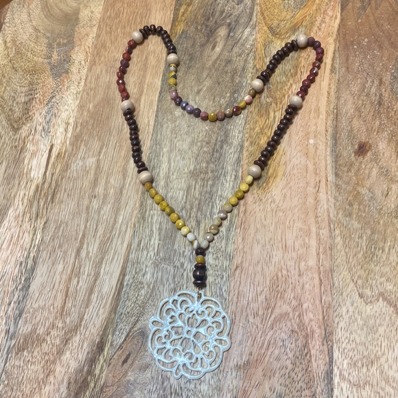 Mookite and Wood Necklace - Picture 5 of 7